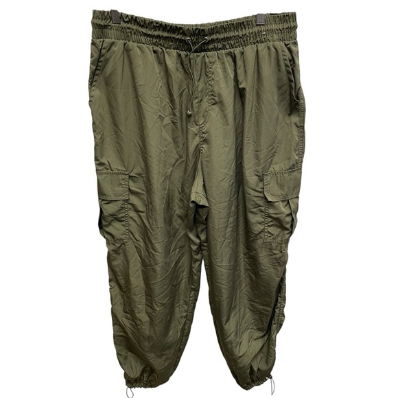 Love wish women’s cargo joggers pants olive green size 1x pull on waist - Picture 1 of 8